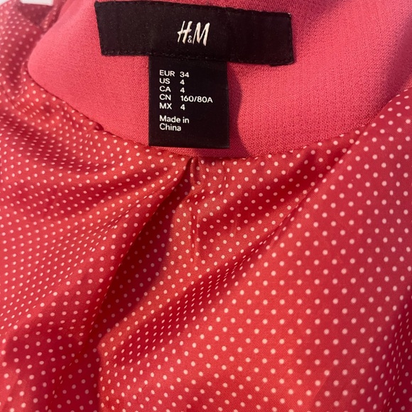 H&M Pink Box Coat with Puffy Sleeve - size 4 - Picture 6 of 7